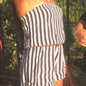 Striped romper